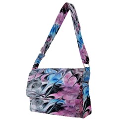 Abstract Waves Module Full Print Messenger Bag (s) by kaleidomarblingart