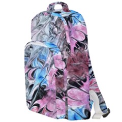 Abstract Waves Module Double Compartment Backpack by kaleidomarblingart