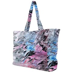 Abstract Waves Module Simple Shoulder Bag by kaleidomarblingart