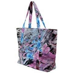 Abstract Waves Module Zip Up Canvas Bag by kaleidomarblingart