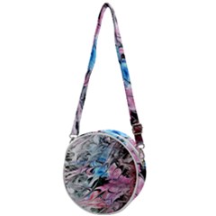 Abstract Waves Module Crossbody Circle Bag by kaleidomarblingart