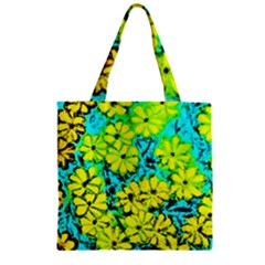 Chrysanthemums Zipper Grocery Tote Bag by Hostory