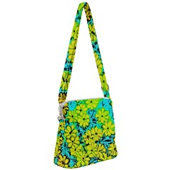 Chrysanthemums Zipper Messenger Bag by Hostory