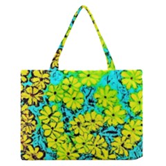 Chrysanthemums Zipper Medium Tote Bag by Hostory