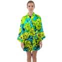 Chrysanthemums Long Sleeve Satin Kimono View1