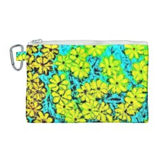 Chrysanthemums Canvas Cosmetic Bag (large) by Hostory