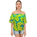 Chrysanthemums Off Shoulder Short Sleeve Top View1