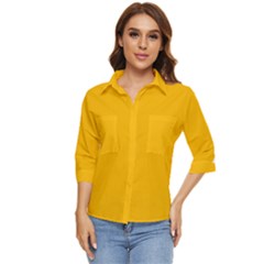 Summer Day Dress Women s Quarter Sleeve Pocket Shirt