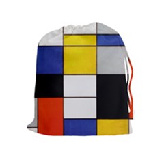 Composition A By Piet Mondrian Drawstring Pouch (xl) by impacteesstreetweareight