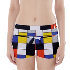 Composition A By Piet Mondrian Boyleg Bikini Wrap Bottoms