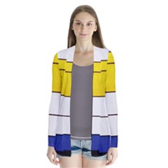 Composition A By Piet Mondrian Drape Collar Cardigan by impacteesstreetweareight