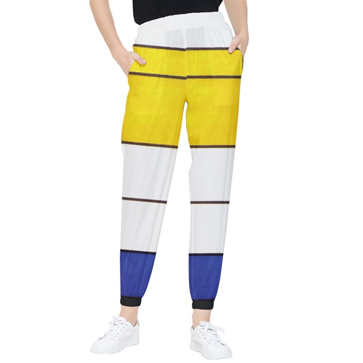 Composition A By Piet Mondrian Tapered Pants