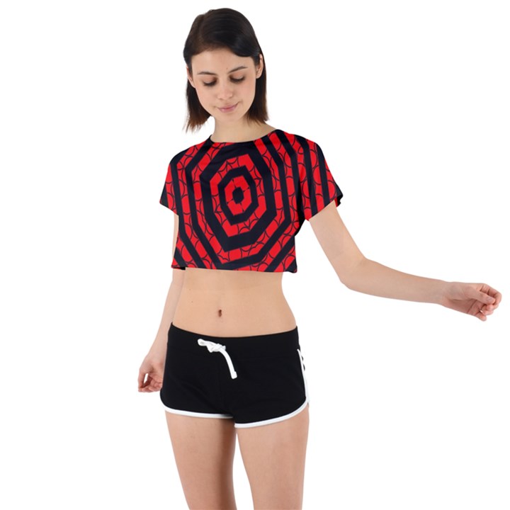 Phase Three Tie Back Short Sleeve Crop Tee