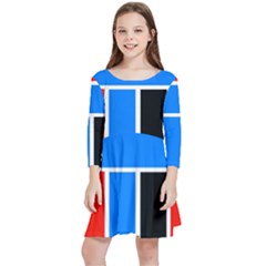 Crossing Lines Kids  Quarter Sleeve Skater Dress