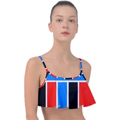 Crossing Lines Frill Bikini Top by impacteesstreetweareight