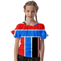 Crossing Lines Kids  Cut Out Flutter Sleeves