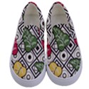 Leaves Foliage Batik Seamless Kids  Canvas Slip Ons View1