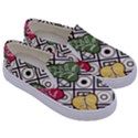 Leaves Foliage Batik Seamless Kids  Canvas Slip Ons View3