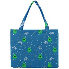 Funny Aliens With Spaceships Mini Tote Bag by SychEva