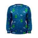 Funny Aliens With Spaceships Women s Sweatshirt View1