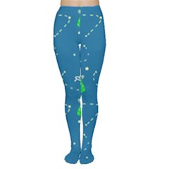 Funny Aliens With Spaceships Tights by SychEva