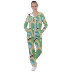 Girls With Dogs For A Walk In The Park Women s Tracksuit by SychEva