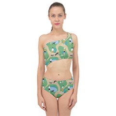 Girls With Dogs For A Walk In The Park Spliced Up Two Piece Swimsuit by SychEva