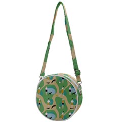 Girls With Dogs For A Walk In The Park Crossbody Circle Bag by SychEva