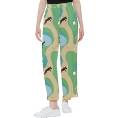 Girls With Dogs For A Walk In The Park Women s Pants  by SychEva