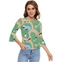 Girls With Dogs For A Walk In The Park Bell Sleeve Top View1