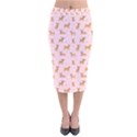 Cute Chihuahua With Sparkles On A Pink Background Velvet Midi Pencil Skirt View1