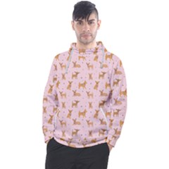 Cute Chihuahua With Sparkles On A Pink Background Men s Pullover Hoodie by SychEva