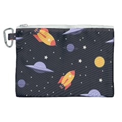 Cosmos Rockets Spaceships Ufos Canvas Cosmetic Bag (xl) by Amaryn4rt