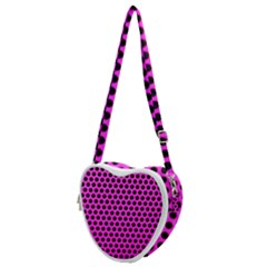 Metallic Mesh Screen Heart Shoulder Bag by impacteesstreetweareight