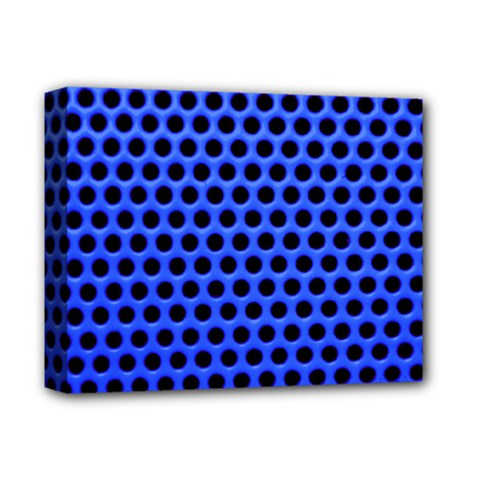 Metallic Mesh Screen-blue Deluxe Canvas 14  X 11  (stretched) by impacteesstreetweareight