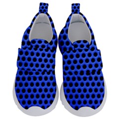 Metallic Mesh Screen-blue Kids  Velcro No Lace Shoes by impacteesstreetweareight