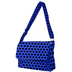 Metallic Mesh Screen-blue Full Print Messenger Bag (s) by impacteesstreetweareight