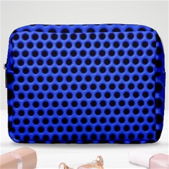 Metallic Mesh Screen-blue Make Up Pouch (large) by impacteesstreetweareight