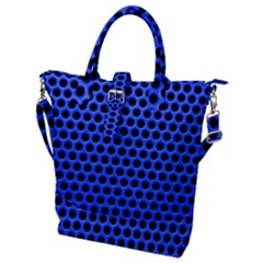 Metallic Mesh Screen-blue Buckle Top Tote Bag by impacteesstreetweareight