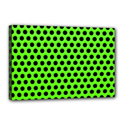 Metallic Mesh Screen-green Canvas 18  X 12  (stretched) by impacteesstreetweareight