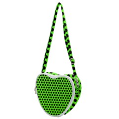 Metallic Mesh Screen-green Heart Shoulder Bag by impacteesstreetweareight