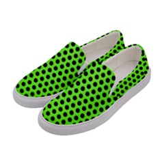 Metallic Mesh Screen-green Women s Canvas Slip Ons by impacteesstreetweareight