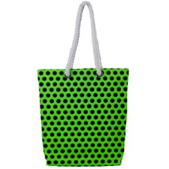 Metallic Mesh Screen-green Full Print Rope Handle Tote (small) by impacteesstreetweareight