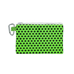 Metallic Mesh Screen-green Canvas Cosmetic Bag (small) by impacteesstreetweareight