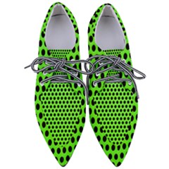 Metallic Mesh Screen-green Pointed Oxford Shoes by impacteesstreetweareight