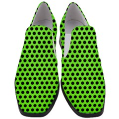 Metallic Mesh Screen-green Women Slip On Heel Loafers by impacteesstreetweareight