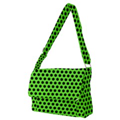 Metallic Mesh Screen-green Full Print Messenger Bag (m) by impacteesstreetweareight