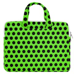 Metallic Mesh Screen-green Macbook Pro Double Pocket Laptop Bag by impacteesstreetweareight