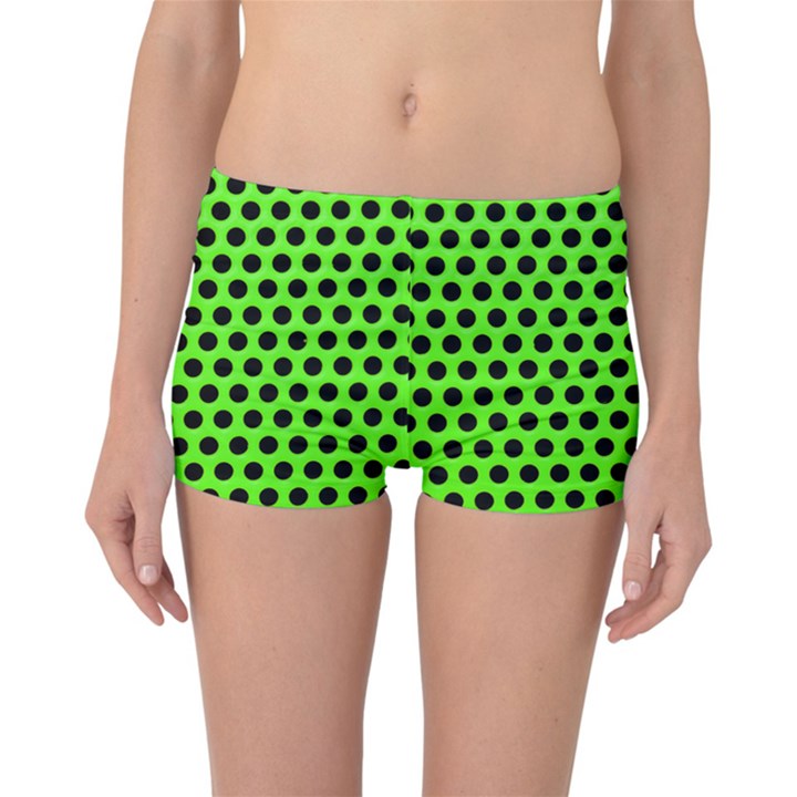 Metallic Mesh Screen-green Reversible Boyleg Bikini Bottoms