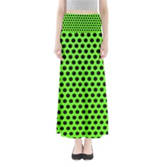 Metallic Mesh Screen-green Full Length Maxi Skirt by impacteesstreetweareight